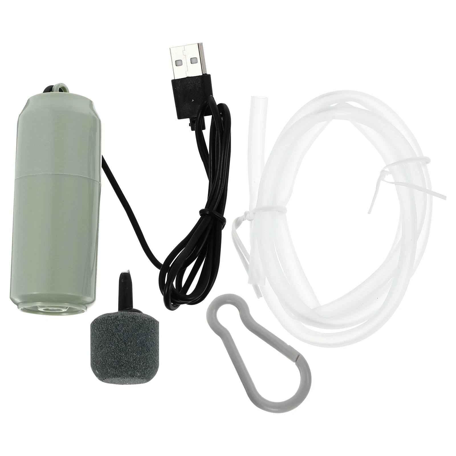 

Mini USB Oxygen Pump for Small Fish Tank Aquarium Air Aerator Portable Light Weight Durable Random Hook Color