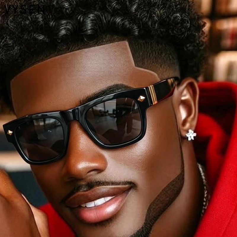 

Retro Photochromic Square Sunglasses Men 2026 Luxury Brand Designer Steampunk Thick Frame Male Shades Driving Fashion Eyewear