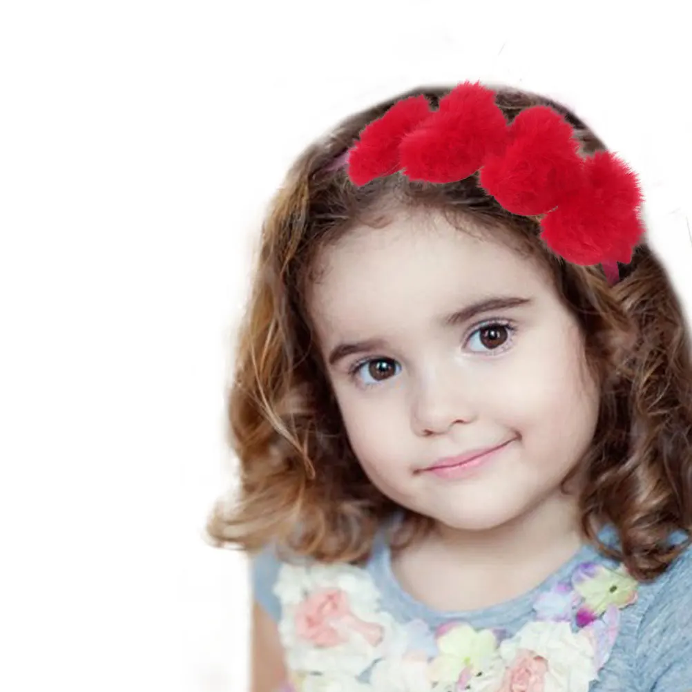 

4Pcs Heart-Shaped Splicing Hair Hoops Comfortable Valentine's Day Headbands for Girls Female Party Headwear Lovely Photo Props