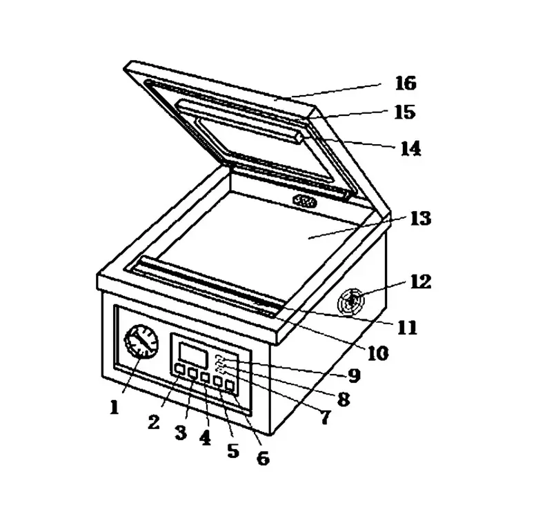 DZ-260C storage food saver bags large vacuum sealer rice plastic bag vacuum sealing machine for meat packing