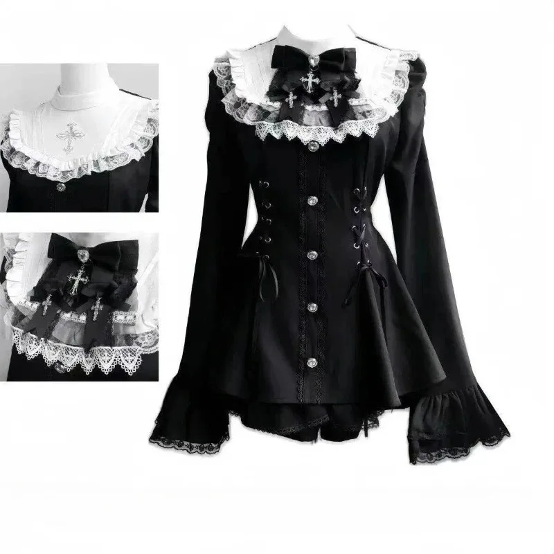 Japanse stijl Lolita 2-delige set Y2k minirok vrouw Harajuku zoete Kawaii print jurk tops Koreaanse mode elegante jurk