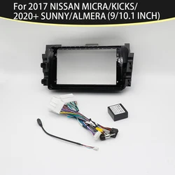 FOR 2017 NISSAN MICRA/KICKS/2020+ SUNNY/ALMERA 9/10.1 Inch Car Frame Fascia Adapter Bezel Android Radio Audio Dash Panel Kit