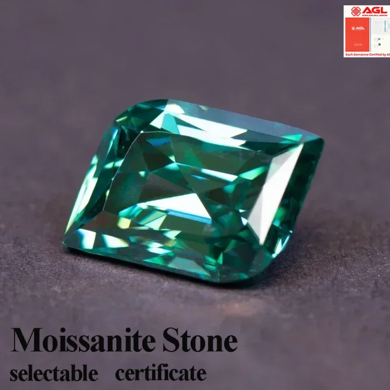 

Муассанит Камень Натуральный Изумрудно-Зеленый Цвет Огранки Листьев Подвески Драгоценный Камень DIY Усовершенствованные Материалы Для Изготовления Ювелирных Изделий с Сертифицированными