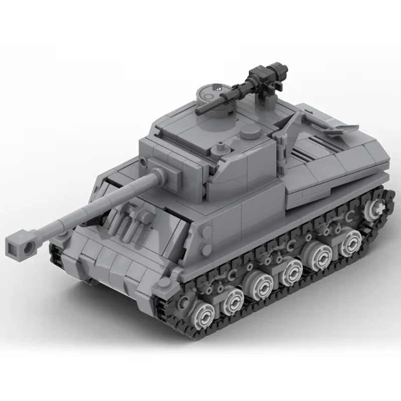 M4A3E8 Military Tank Model MOC Building Bricks War Equipment Style Modular Technology Gifts Holiday Assemble Toys Suit