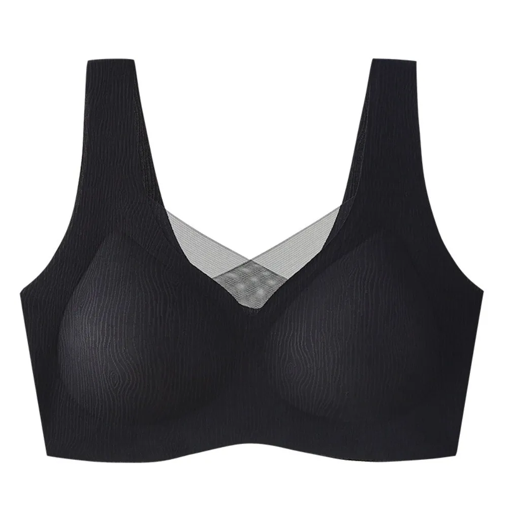

Traceless Wireless Deep V Bra Anti-sagging Shockproof Push Up Underwear Lingerie Solid Color Brassiere for Women Running