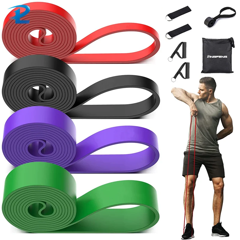 208cm Thick Stretch Resistance Band Sports Expander Elastic Pull Up Powerlifting Bands for Resistance Training and Workout