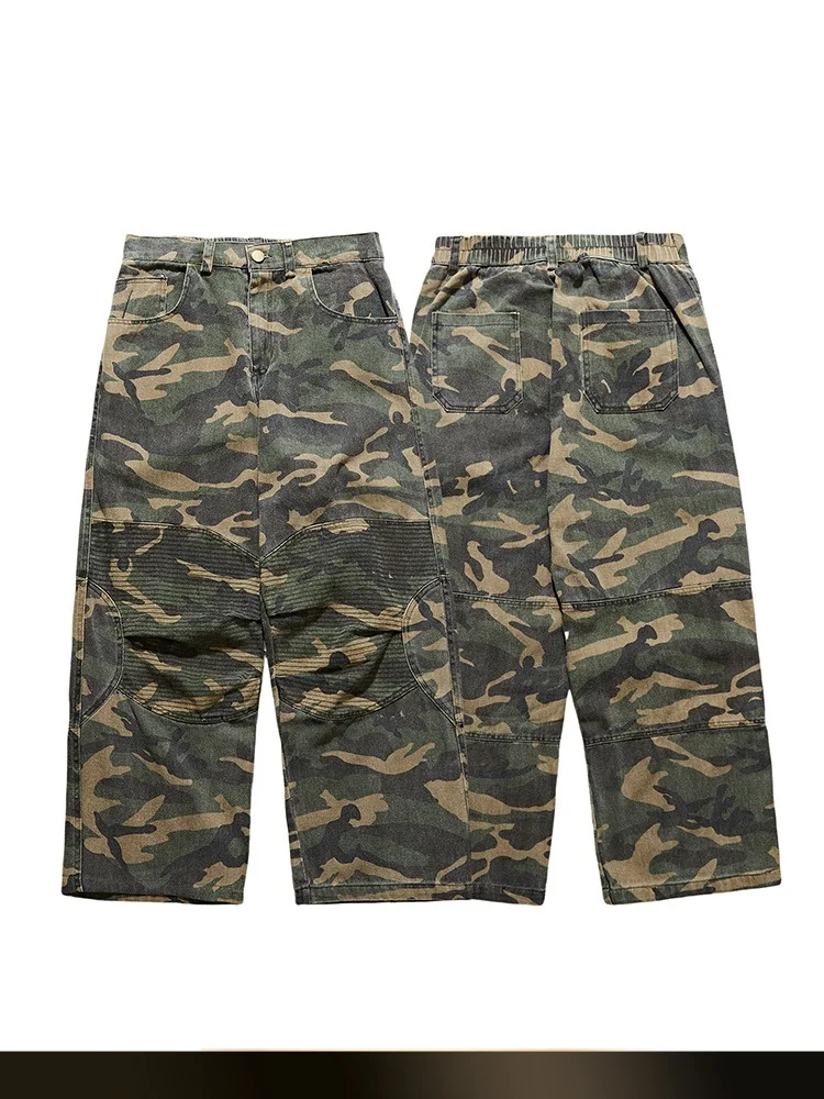 

NTED Mountain Series Men's Camouflage Straight Leg Work Trousers Autumn Casual Wide Leg Long Pants Youth Faion Sle Cotton...