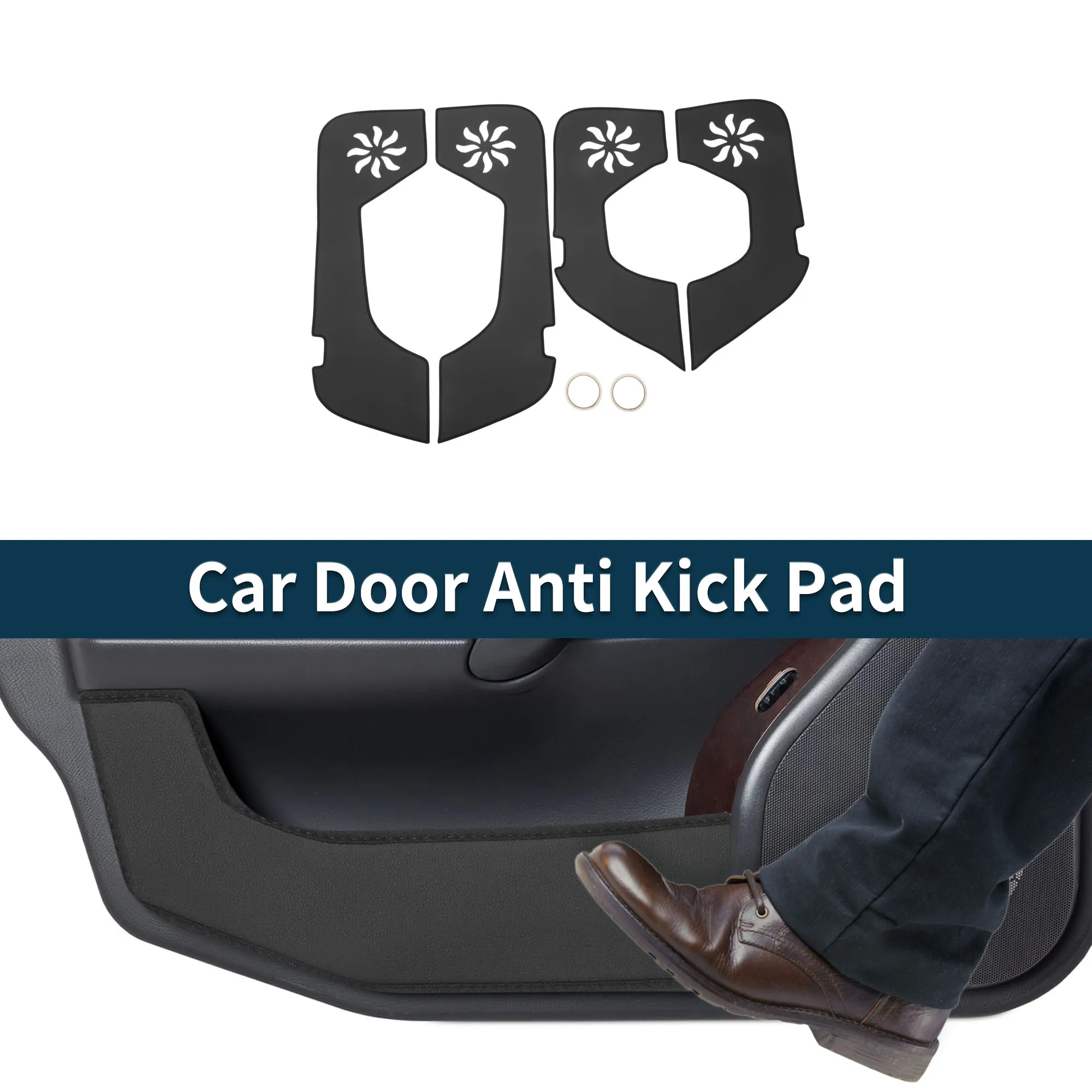 

UXCELL Car Door Anti Kick Pad Sticker Protector for Infiniti QX60 22-24 Black 1 Set