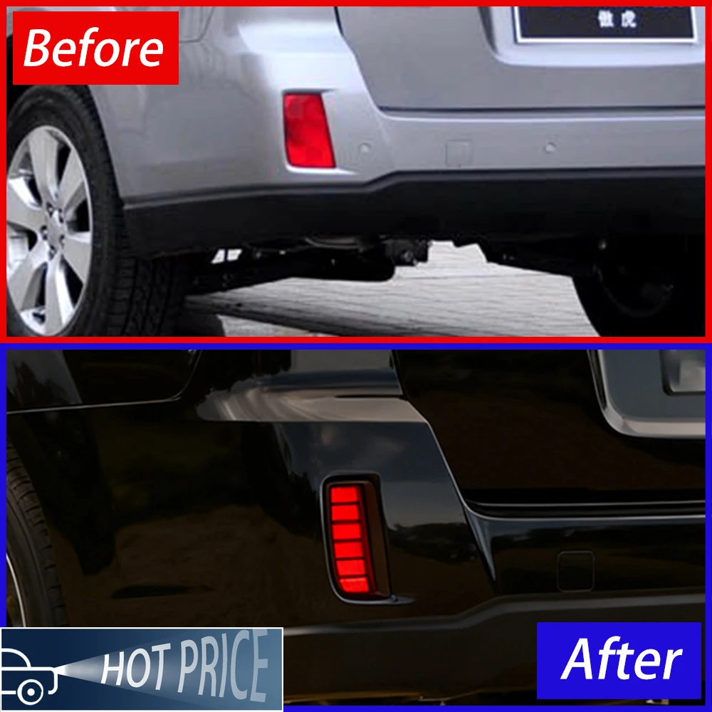 For Subaru Outback 2010-2014 Auto Rear Bumper Upgrade High Quality Car Dynamic LED Rear Bumper Lamp Assembly Tools Accessories