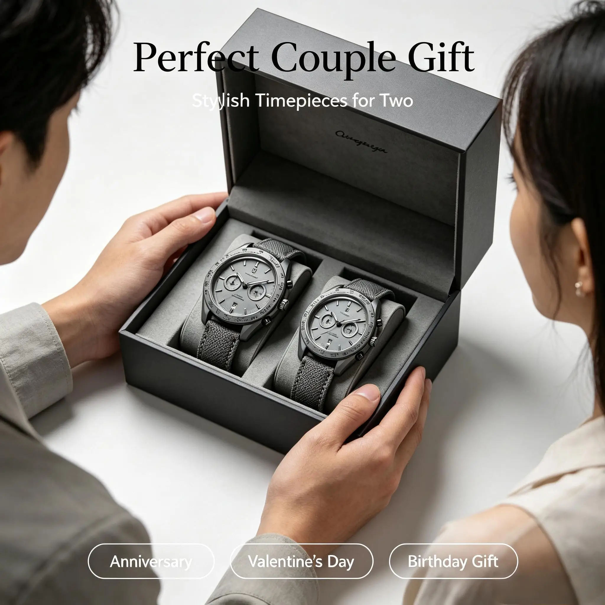 QINGXIYA Men's Wristwatch Couple Watch Original Fashion Brand Unisex Quartz Watch Waterproof Sports Calendar Chronograph Men'