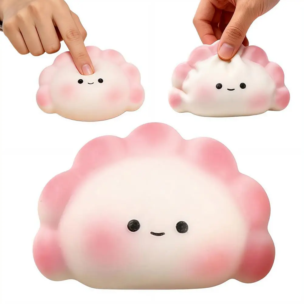 Niedliche Dumpling-Squishies, langsam aufsteigendes Fidget-Sensorikspielzeug, Kawaii Dampfbrötchen, Stressabbau-Quetschspielzeug für Kinder und Erwachsene, Geschenk – Detail 1