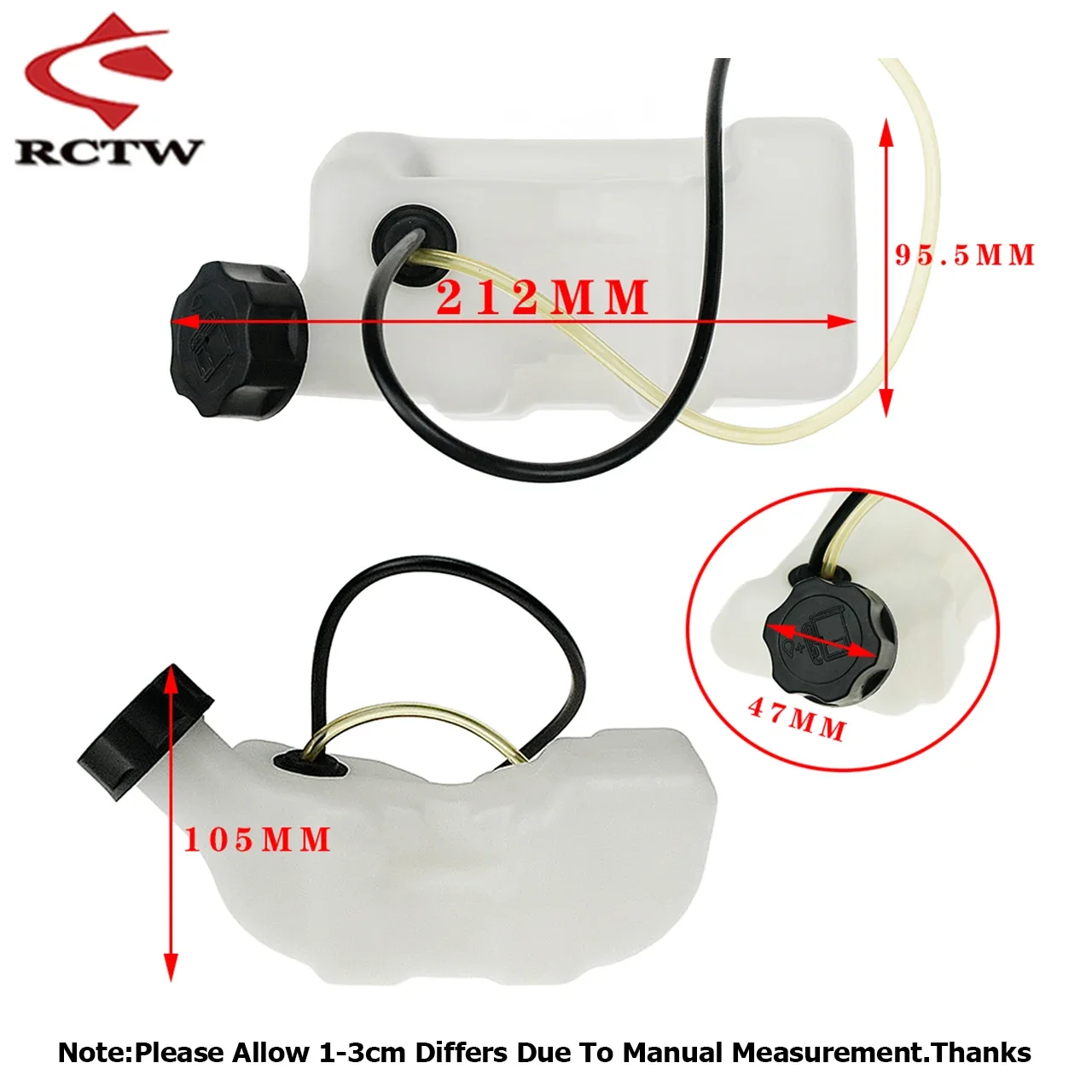 Serbatoio carburante in plastica con set di coperture per parti di automobili RC FG Monster Rofun Rovan BM5 Monster Truck in scala 1/5