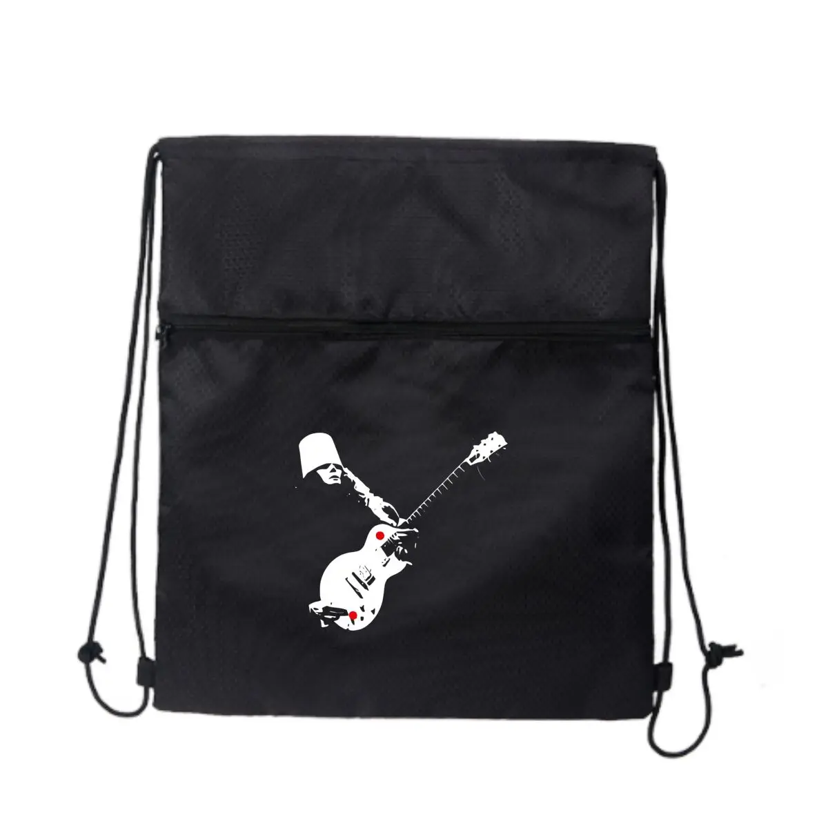 

Рюкзак с графическим силуэтом гитары на шнурке, унисекс, школьная спортивная сумка для спортзала