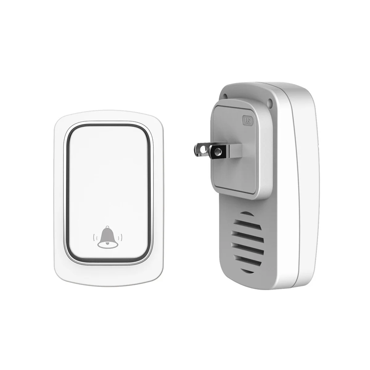 No Battery Required Waterproof Self-Powered Door Bell Sets Home Outdoor Kinetic Ring US Plug A