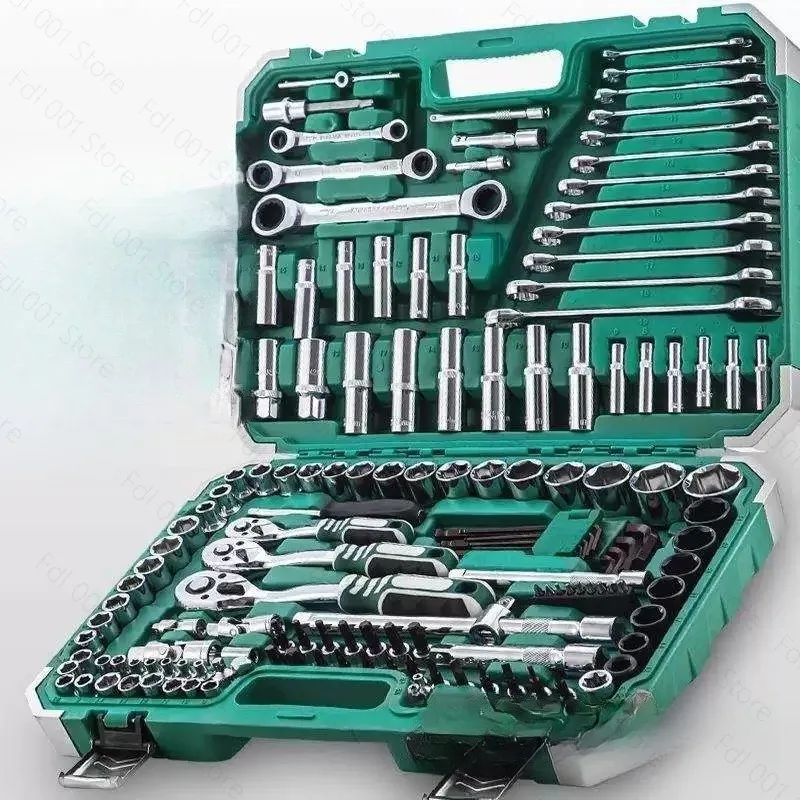 Auto Repair Tool Set Sleeve Ratchet Wrench Auto Repair Multifunctional Toolbox Auto Repair  Maintenance Tools Daquan