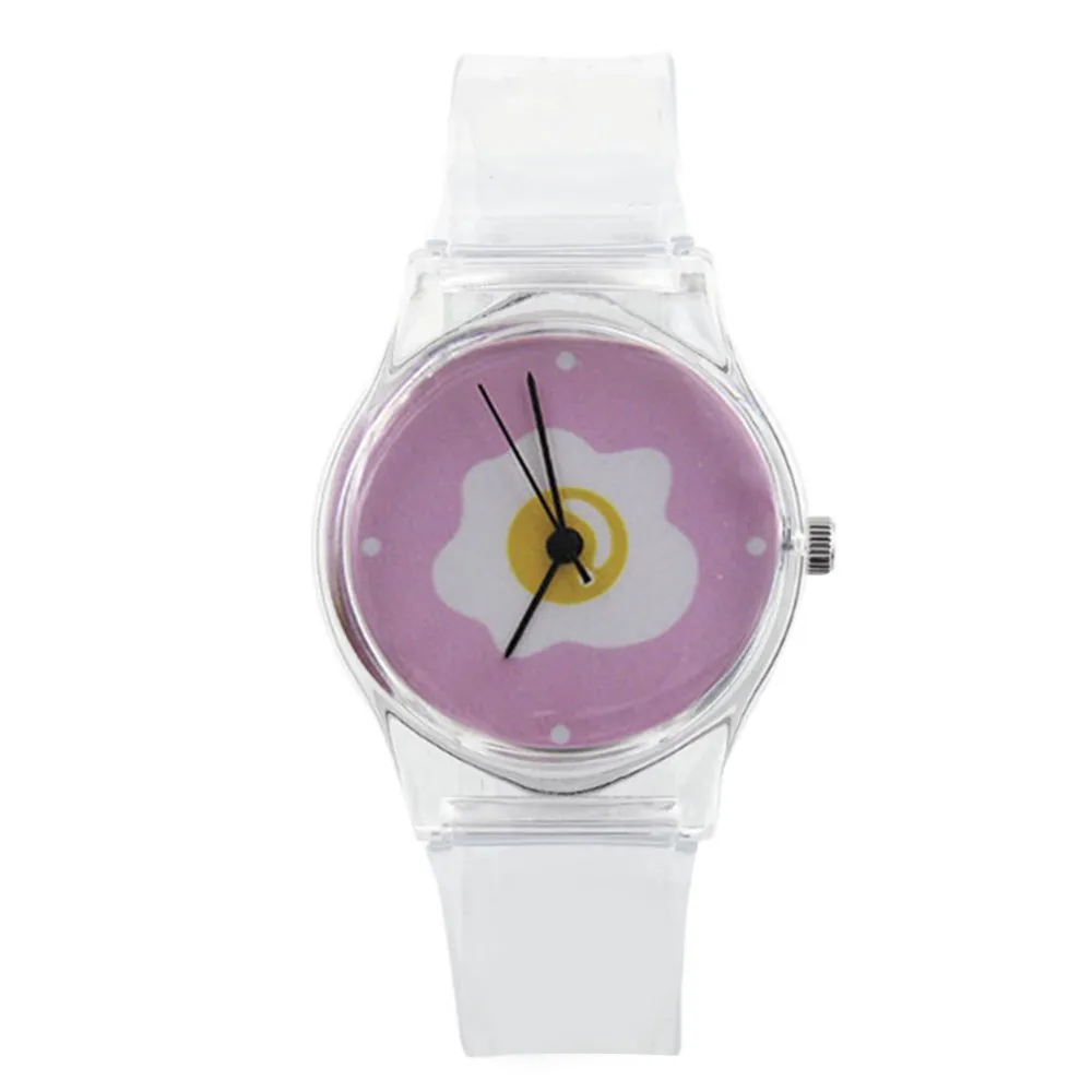 Mulheres Transparente PVC Quartz Watch, Ladies' Simple Watch, Relógios Frescos, Esportes, Lazer, Adolescente, Relógio Novidade, Relógio de Cristal