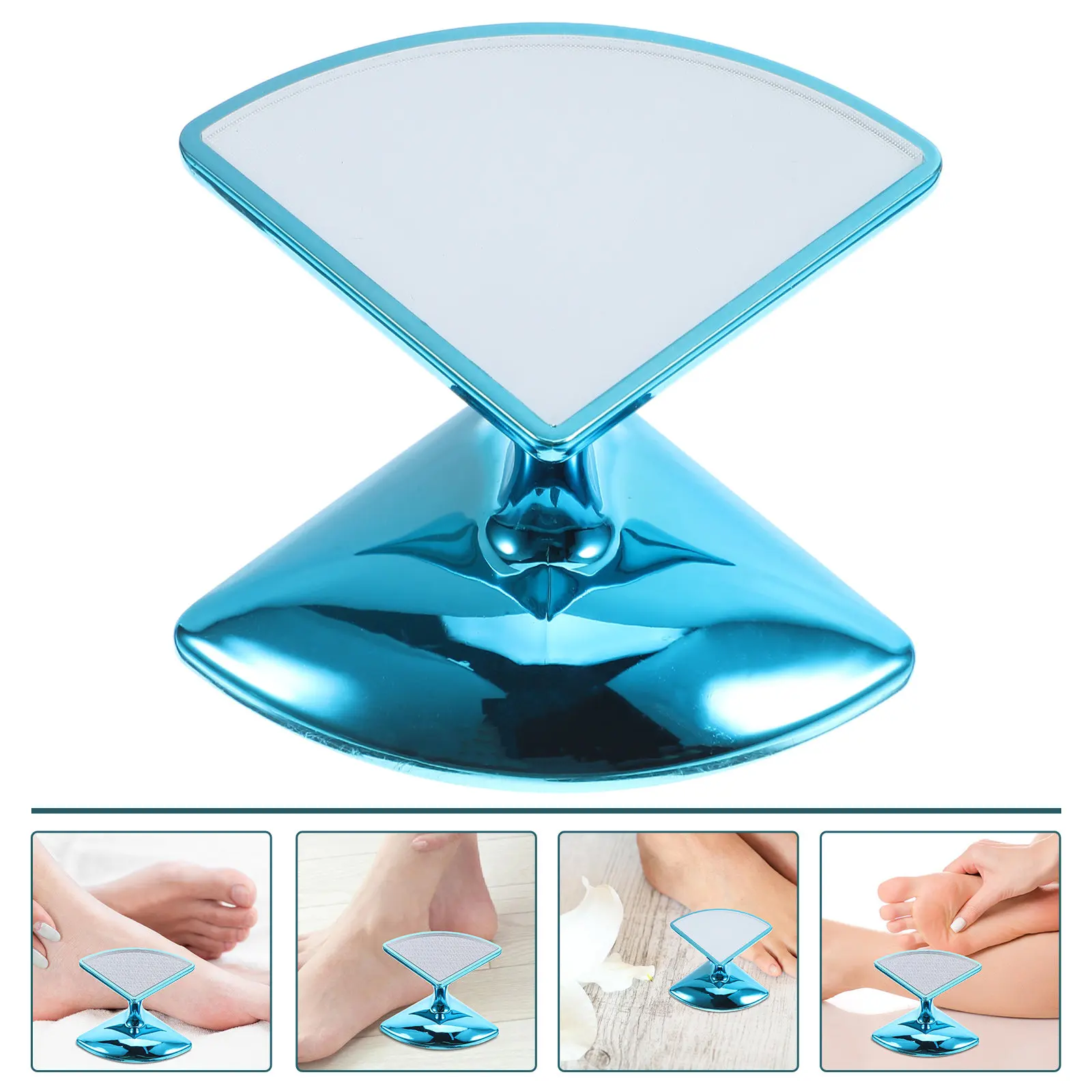 Foot File Callus Remover Sturdy ABS Electroplate Glass Handheld Foot Grinder Manual Scraper for Dead Skin and Callus Removal