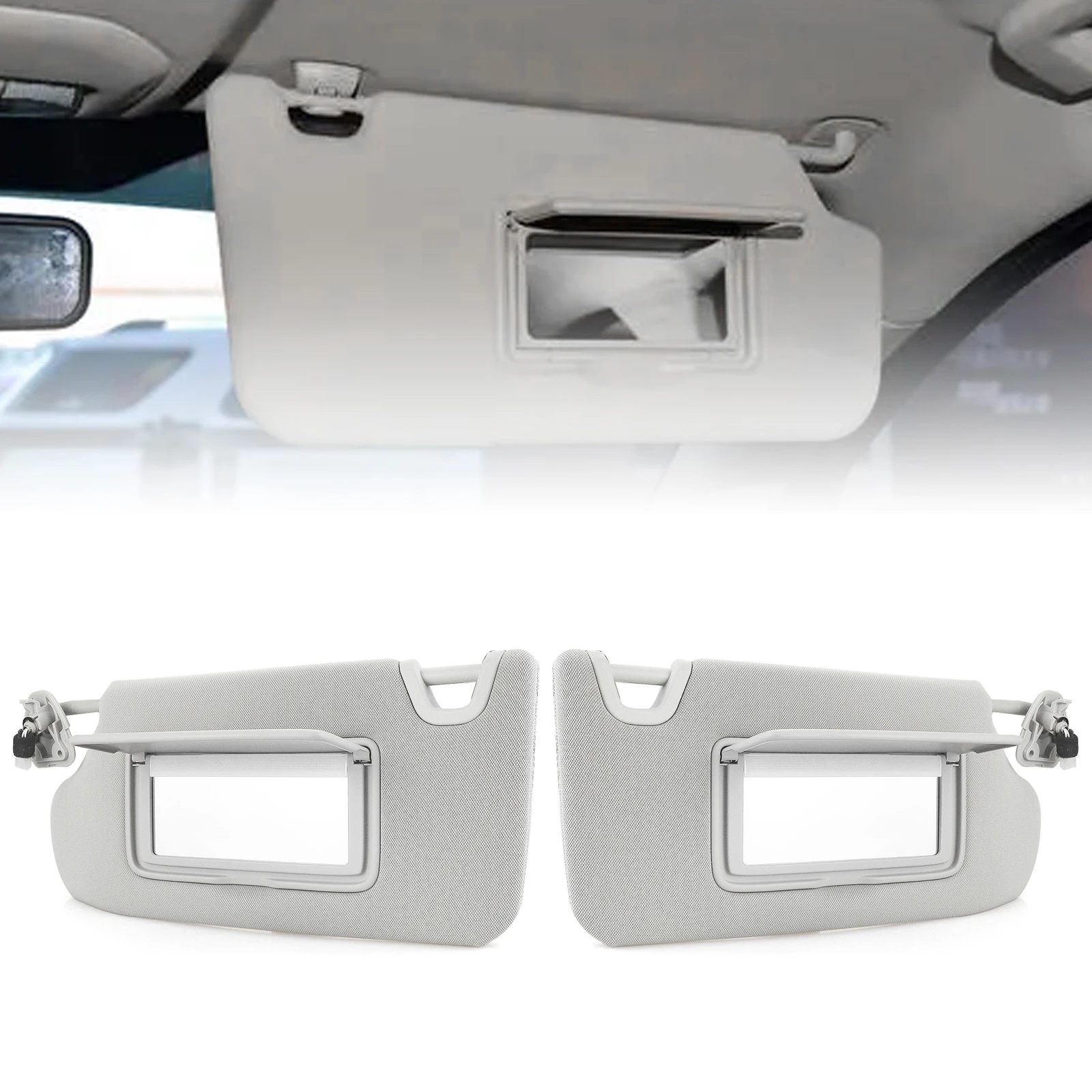 Grey Sun Visor For Nissan Altima 2013 2014 2015 2016 2017 2018 96401-3TA2A 964013TA2A Front Shield Shade Sunvisor Cover W/ Wire