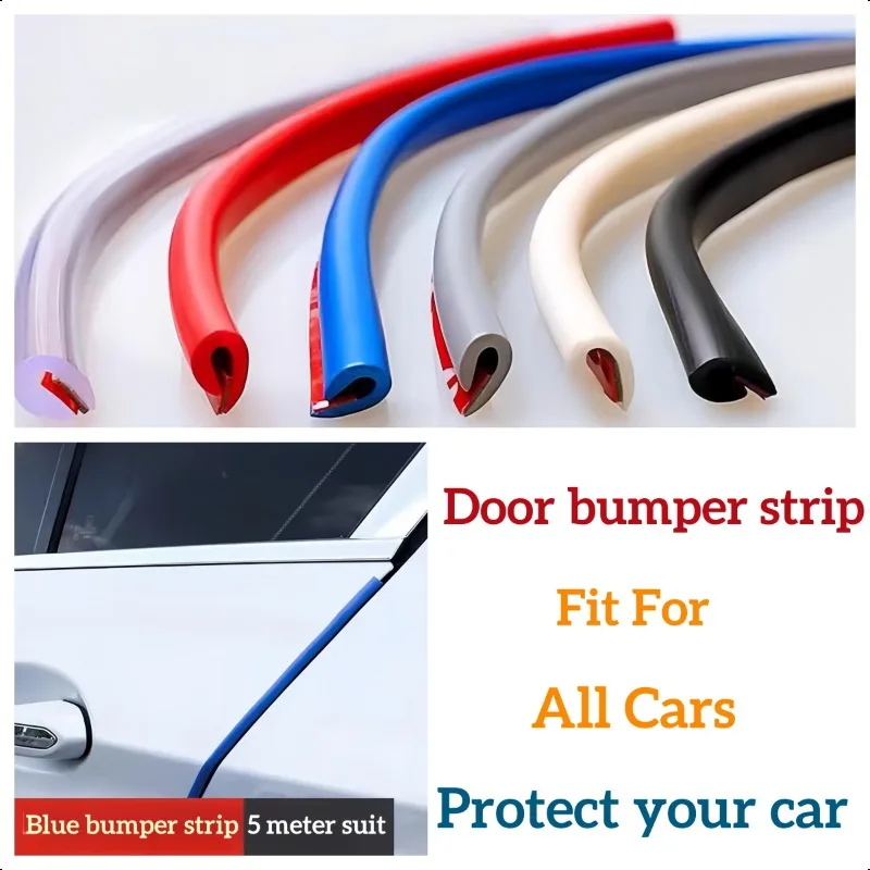 2/3/5M Car Door Edge Guard Strip – Anti-Scratch Protector Trim with Steel Core, Universal Fit for Auto Styling & Protection