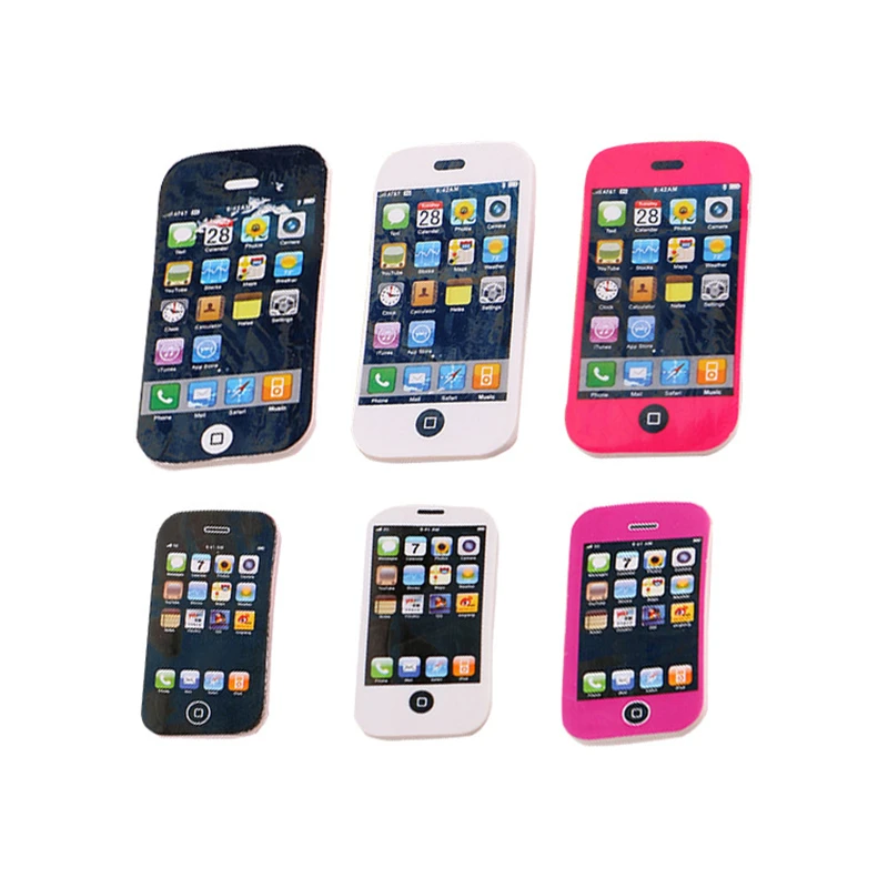 2pcs Phone Modeling Shape Eraser Children Gift Kid Toy Creative Novelty Student Learning Stationery Office School Supplies Gift