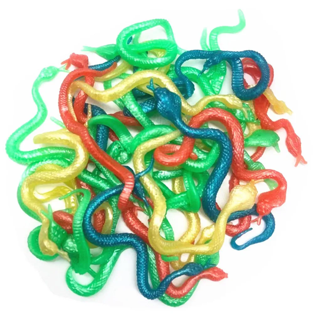 

30 шт. Имитационные змеи-реквизиты для Хэллоуина, страшные фальшивые змеи, аксессуары для розыгрышей на вечеринках и карнавалах