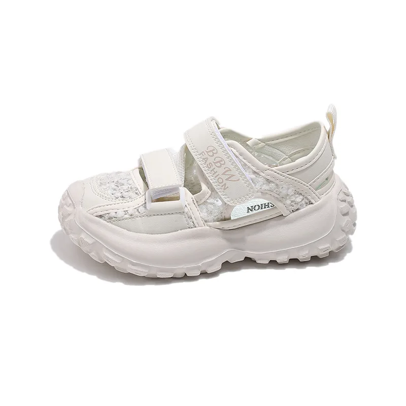 Spring boys sports shoe2026new style simple daily European style child mesh breatha soft shoes casual girl campus walking shoes