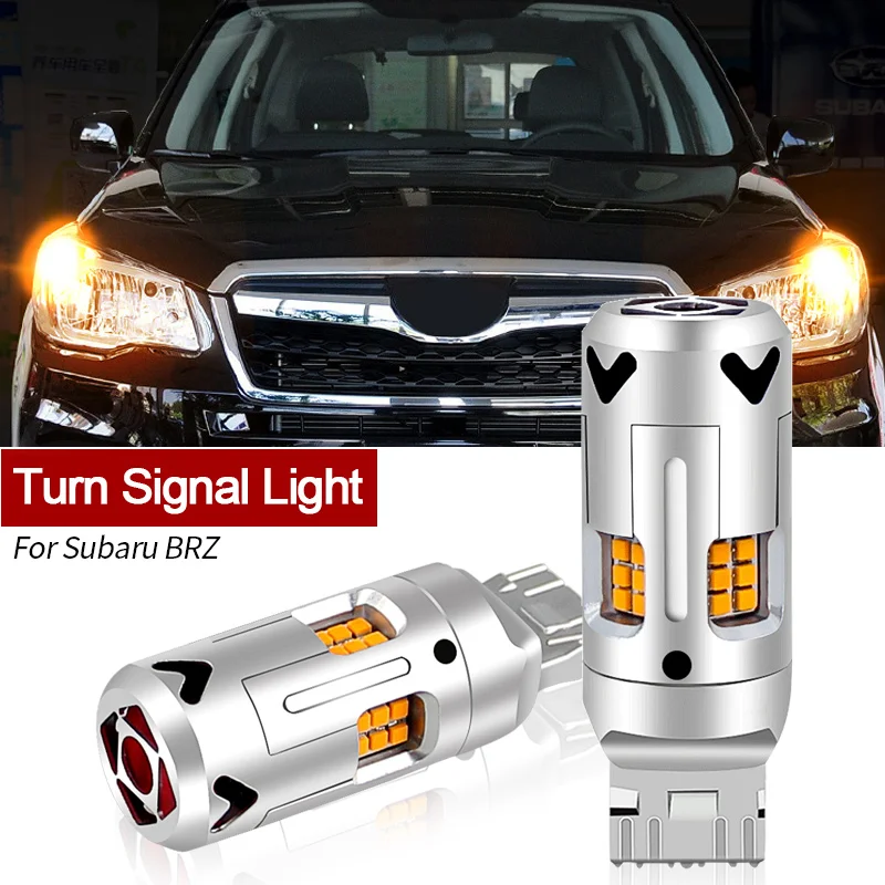 2pcs LED Turn Signal Light Blub Lamp WY21W T20 7440A Canbus For Subaru BRZ Forester Impreza Legacy Levorg Outback Trezia XV