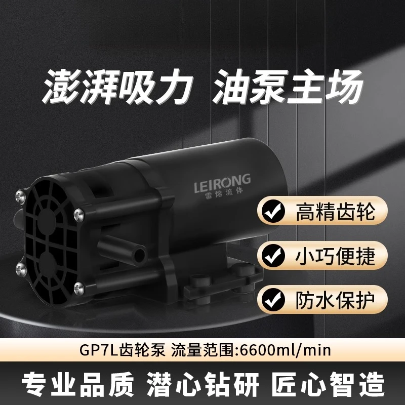 

Thunder melt miniature large flow GP7L gear pump industrial water pump self-priming booster grease filling high temperature corr