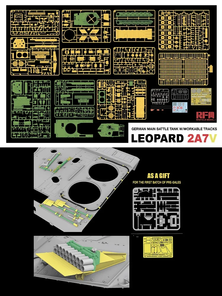 Ryefield model assembly tank model kit 5109 Leopard 2A7V main battle tank active track 1/35