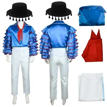 مجموعة أزياء فيلم The Mask Jim Carrey التأثيرية للجنسين للبالغين، بدلة موحدة لحفلات الهالوين كرنفال