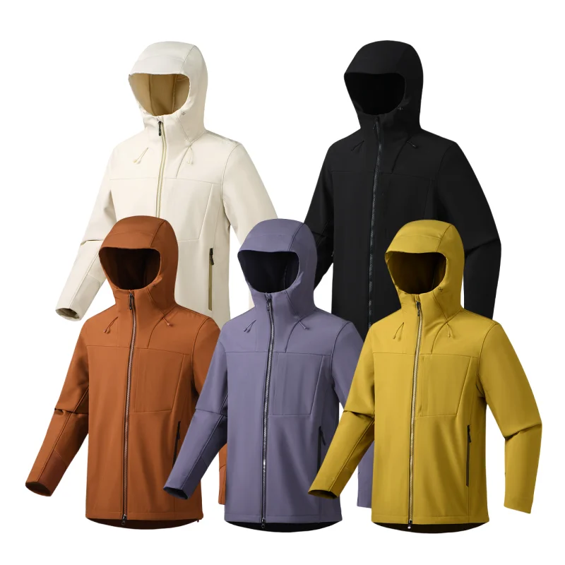 

Уличная техническая ветрозащитная водонепроницаемая мужская куртка с капюшоном для осени, альпинизма, пешего туризма, подходит для полиэфирного волокна
