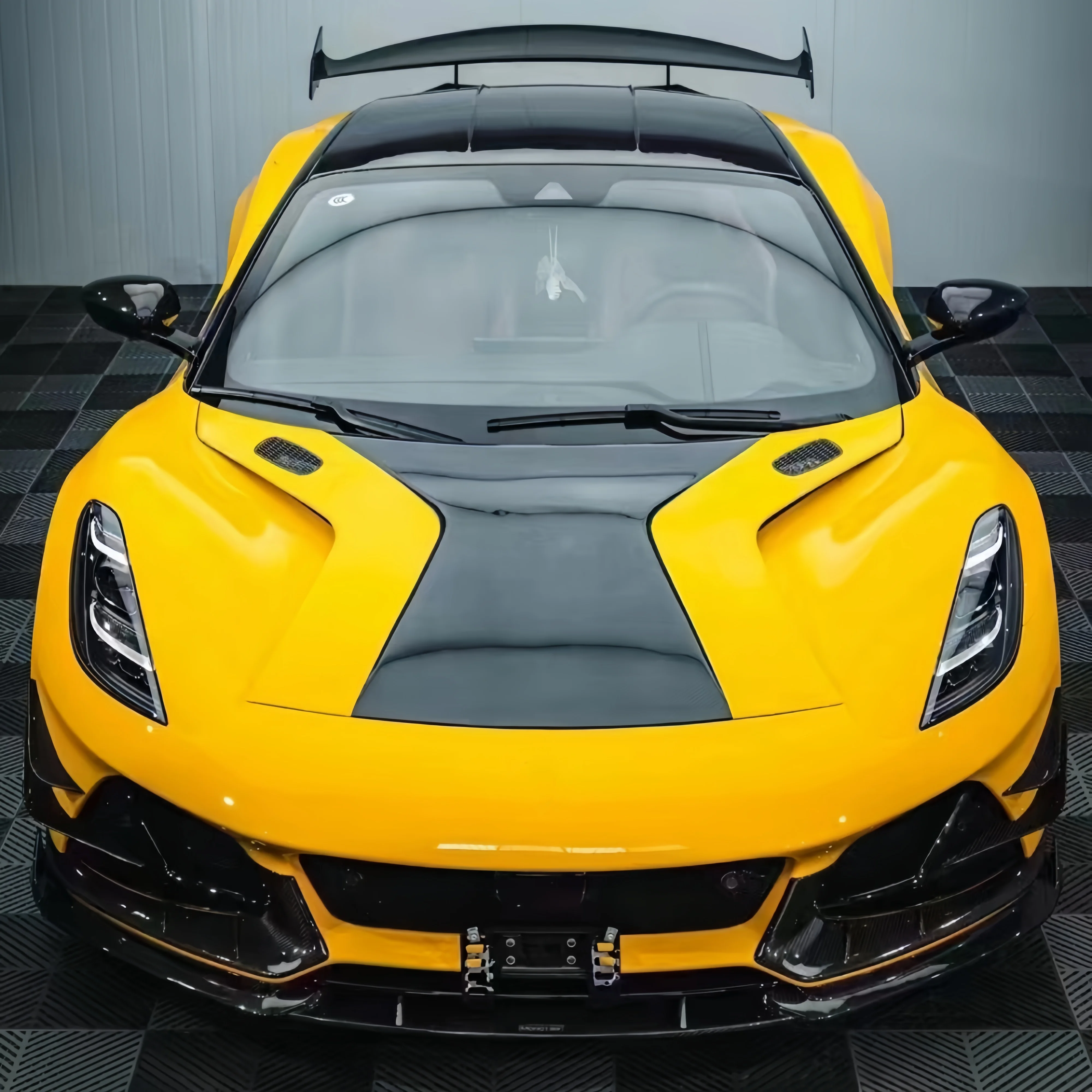 For Lotus Emira Modified Monotek Small Envelope Carbon Fibre Front Lip Hood Windknife Rear Lip Rear Wing
