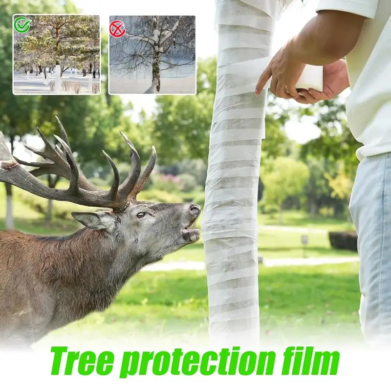 Tree Bark Protector 400 Feet Tree Freeze Tape Non-Woven Tree Freeze Tape Cold-Proof Tree Repair Wrap For Winter Cold Weather