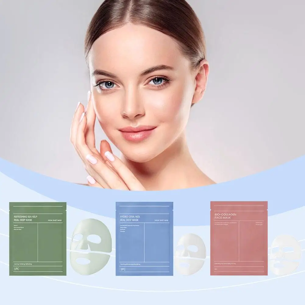 New Collagen Face Mask Moisturizing Oil-Control Brightening Skincare Hydrating Shrink Pores Sheet Mask Beauty Skin Care Product