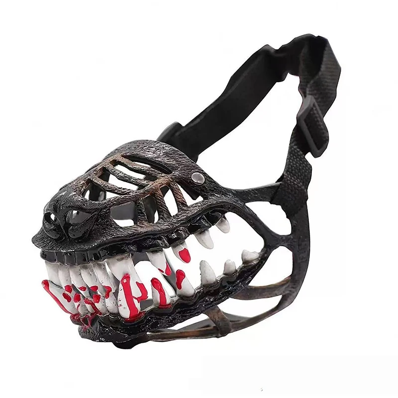 Hundemaulkorb-Maske Halloween Cosplay Haustier-Mundschutz Lustiger Kreativer Tier-Mundschutz Dekoratives Accessoire für Kleine, Mittlere und Große Hunde – Detail 6