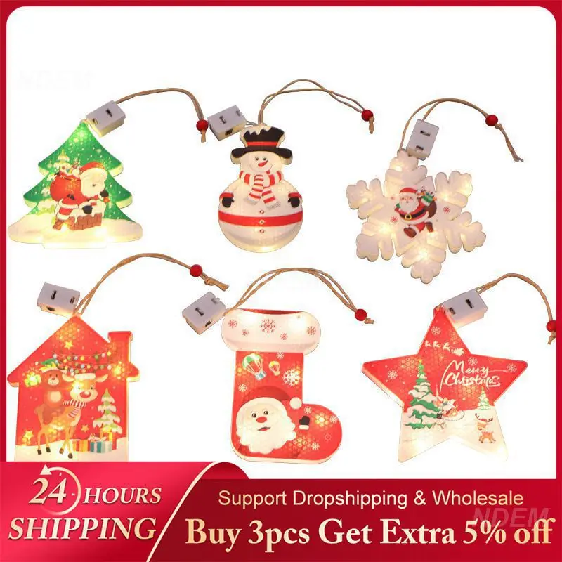 Doll Lamp Wall Mounted Led Christmas Decorations Christmas Pendant Glow Party Dressing String Lights Transparent Lovable