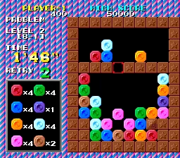 HU-CARD เครื่องยนต์พีซี16บิต: puzznic (เวอร์ชั่นญี่ปุ่น!!)