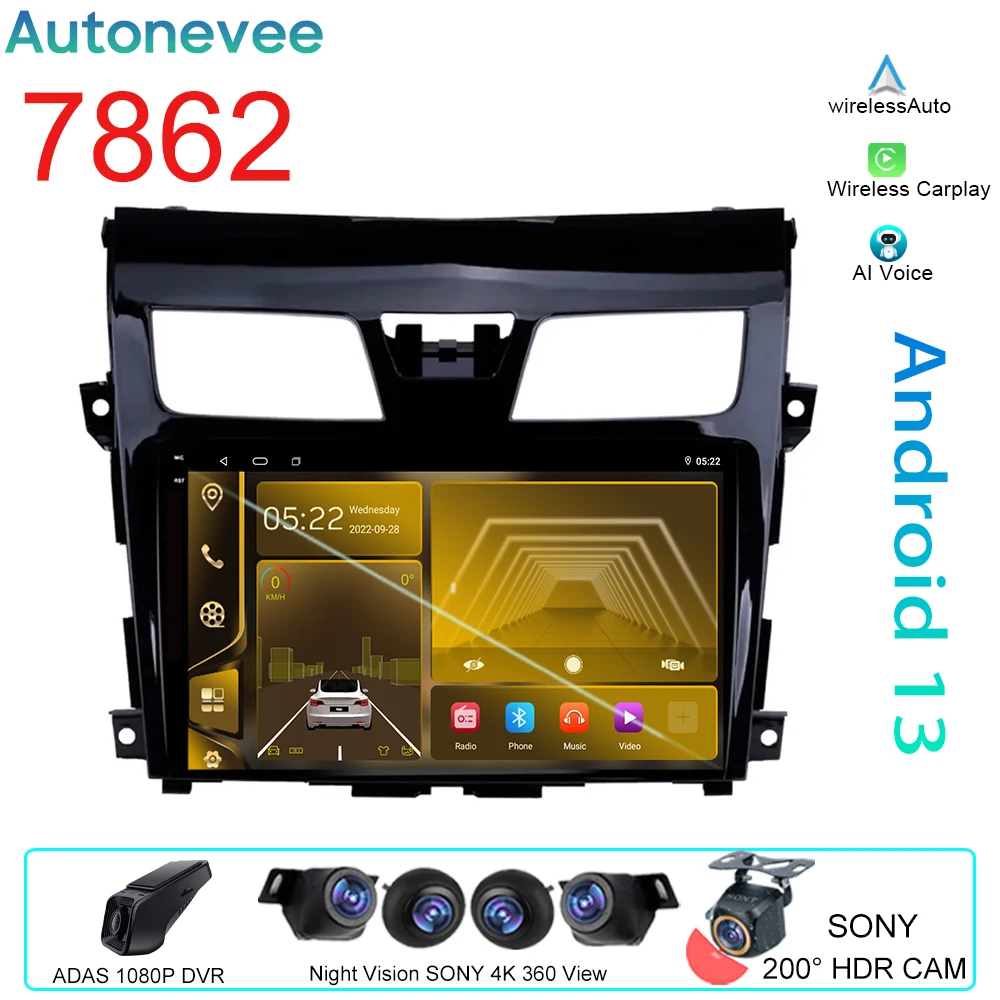 

Car Android For Nissan Teana J33 2013 - 2015 Video Player Auto Radio Navigation Multimedia Stereo Carplay 5G WIFI BT No 2din DVD