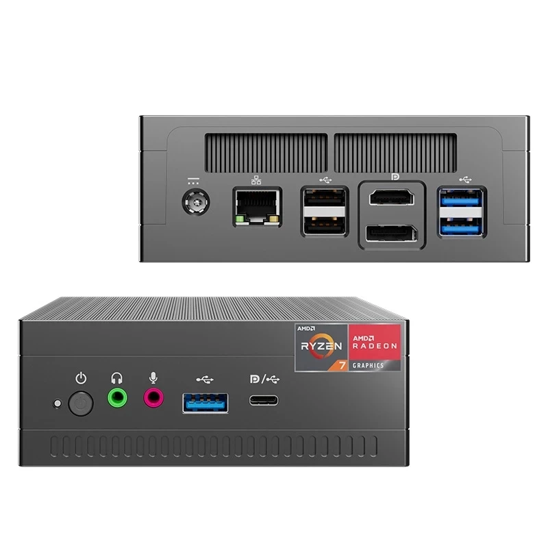 2022 NUC AMD 미니 PC 라이젠 7 3750H 베가 10 그래픽 2 * DDR4 NVMe SSD 데스크탑 게임 컴퓨터, 윈도우즈 11 10 Pro 3x4K HTPC WiFi BT