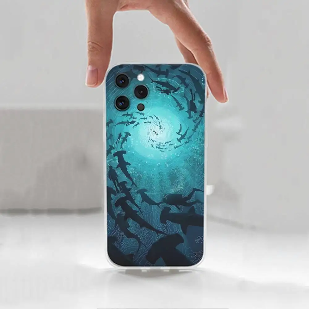 حافظة مانتا راي أوشن أنيمال لهاتف آيفون 16,15,14,17,13,12,11 Plus,Pro,Max,XR,XS,X,7,8 Plus,SE,Mini,Transparent,Silicone Case