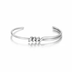 Stainless Steel Geometry Europe And America Fashion Adjustable Bracelet Open Bangle Jewelry Gift For Women Men