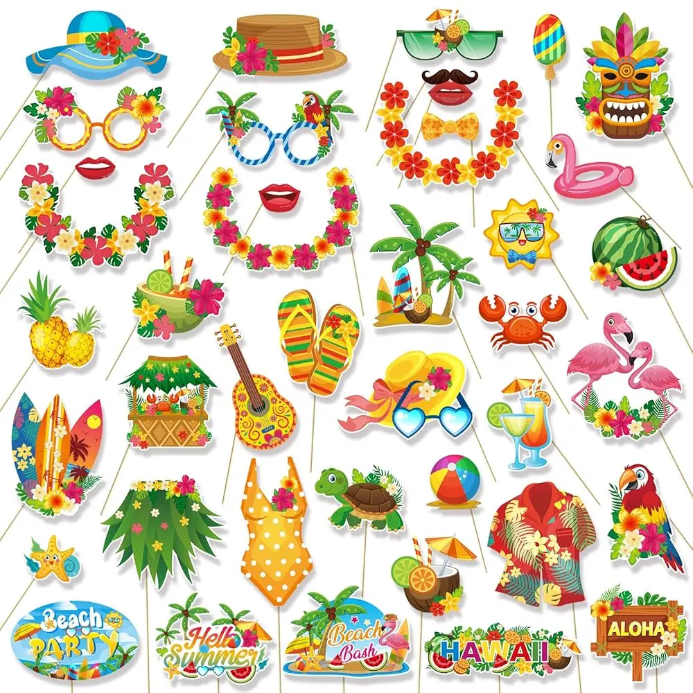42 Pcs Hawaiian Pho…