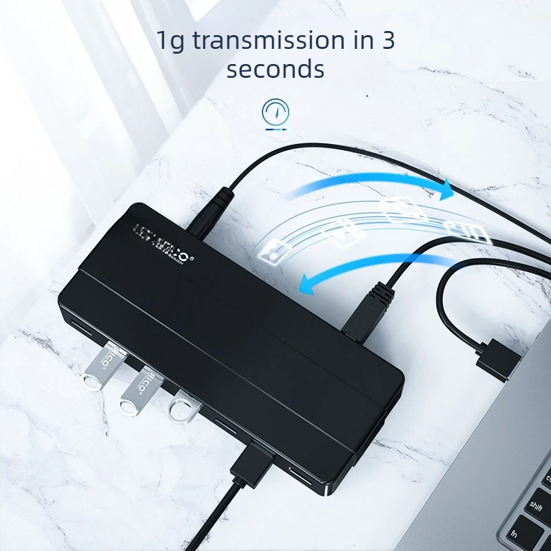 for ORICO 47Ports USB 3.0 High Speed Hub with 12V Power Adapter USB Splitter OTG Adapter for Desktop Laptop Computer Accessories
