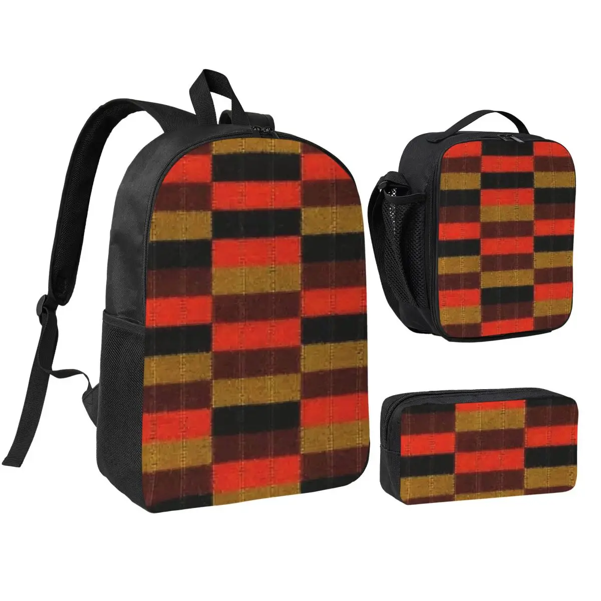 District Line Moquette Seat Cover Backpack Boys Girls BookBag School Bag Shoulder Bags 3ps Insulated Lunch Bag Pencil Case