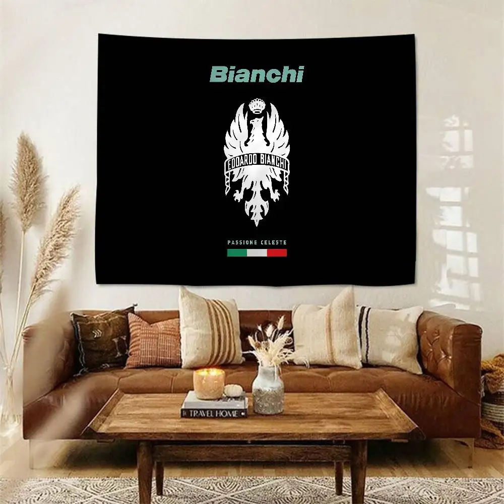 B-BianchiS Bike Logo DIY Wall Tapestry for Living Room Home Dorm Decor Wall Art Decor