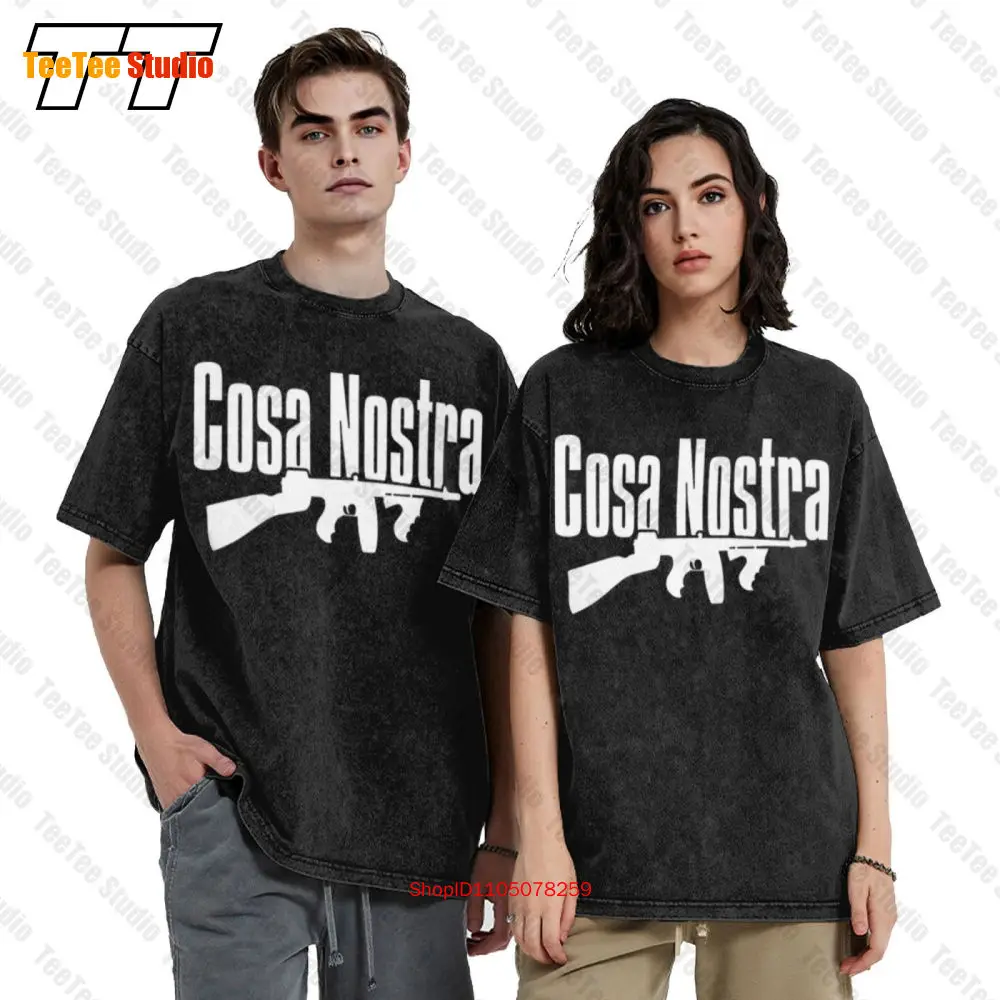 Cosa Nostra Mafia Gangster Godfather Vintage Oversized T-Shirt TC6R