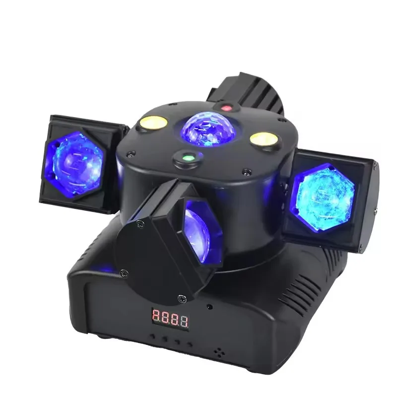 Mini Disco Lighting 4 Arm Moving Head LED DJ Stage Lights for Club