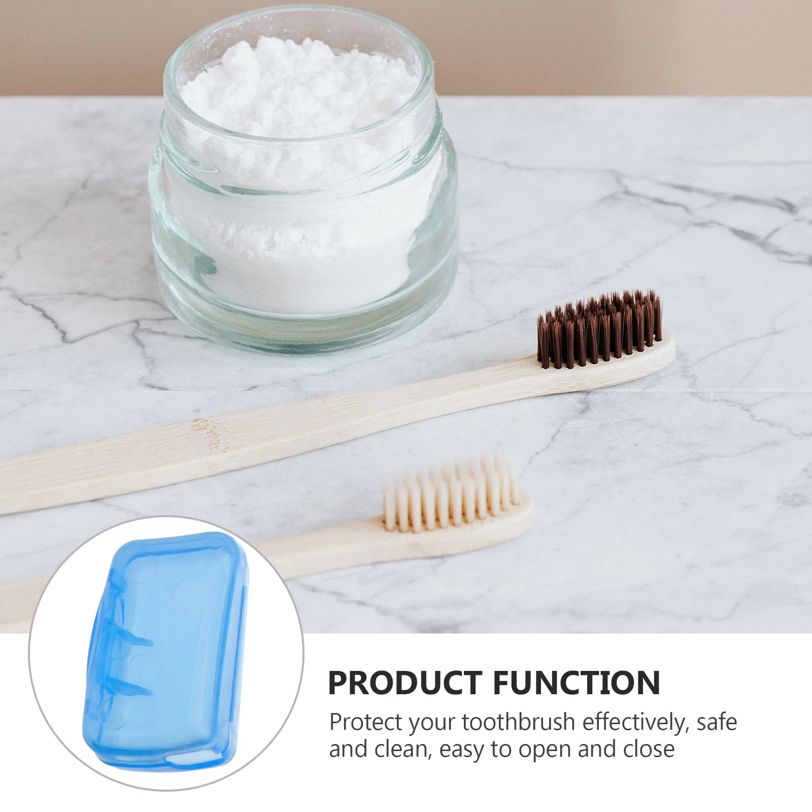 

30Pcs Washable Toothbrush Cover Plastic Protective Cap Travel Friendly Moisture Ventilated for Home School Outdoor Activities