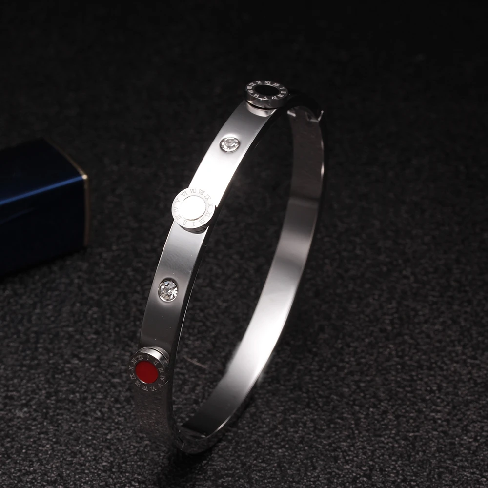 New Fashion Women Girls Party Charm Bangles Round Roma Style Decoration Jewelry Gift