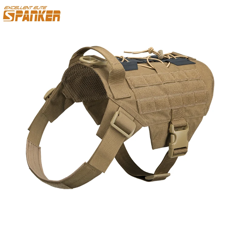 

EXCELLENT ELITE SPANKER Tactical Dog Harness Training Dog Vest Police Dog Harness for Large, Medium and Small Dogs